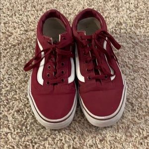 Burgundy Vans